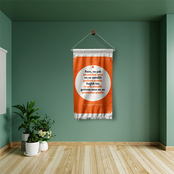 Sağlık Değeri Duvar Flaması 8176