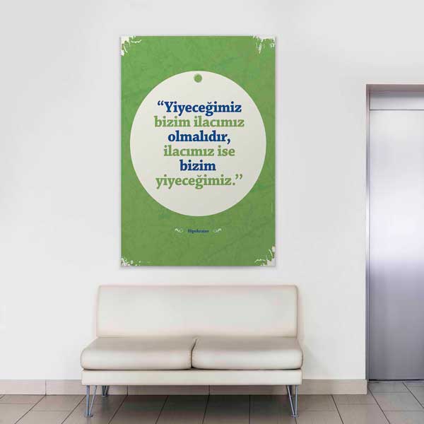 Hipokrat Sözü Temalı Sağlıklı Beslenme Duvar Tablosu – 1760