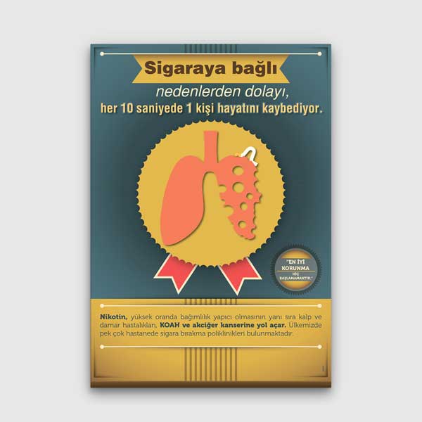Sigaranın Zararları Vurgulu Poster – 1311