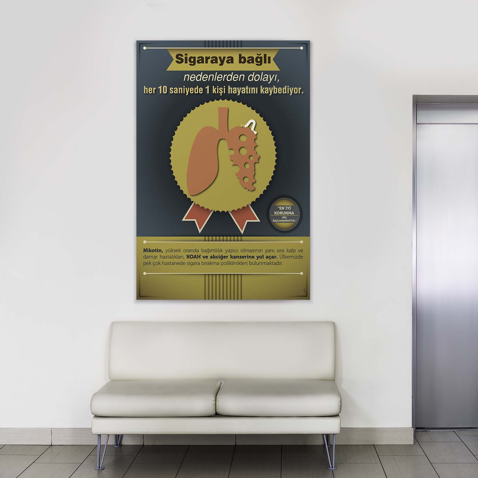 Sigaranın Zararları Vurgulu Poster – 1311
