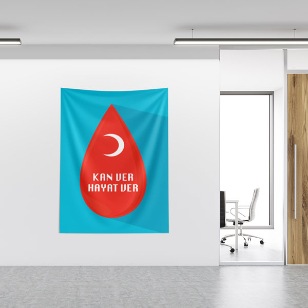 Kan Ver Hayat Ver Duvar Örtüsü (Kızılay Temalı) 8497