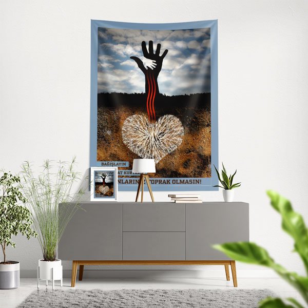 hastane-duvar-dekor-8499-00 Organ Bağışı Hayat Ağacı Temalı Duvar Örtüsü 8499