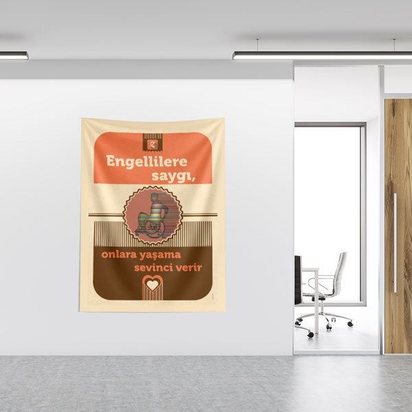 Engelliye Saygı Temalı Duvar Örtüsü 8502