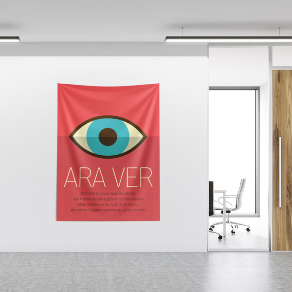 Göz Sağlığı 'Ara Ver' Temalı Duvar Örtüsü 8506