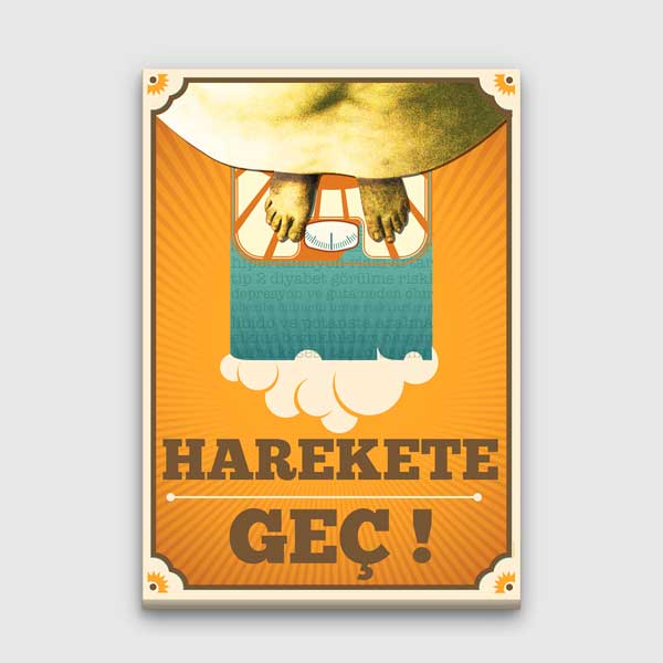 "Harekete Geç" Sağlıklı Yaşam Poster Tablosu – 1496