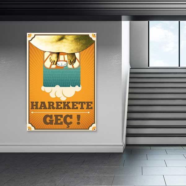 "Harekete Geç" Sağlıklı Yaşam Poster Tablosu – 1496