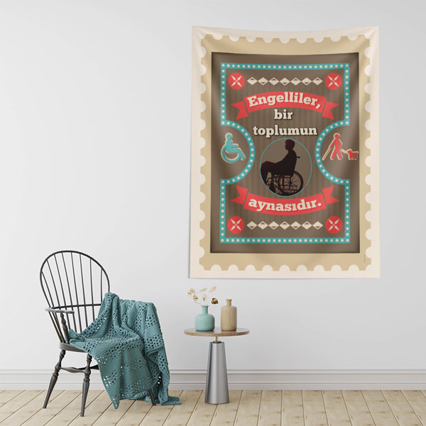 Engelli Farkındalık Duvar Örtüsü 8501
