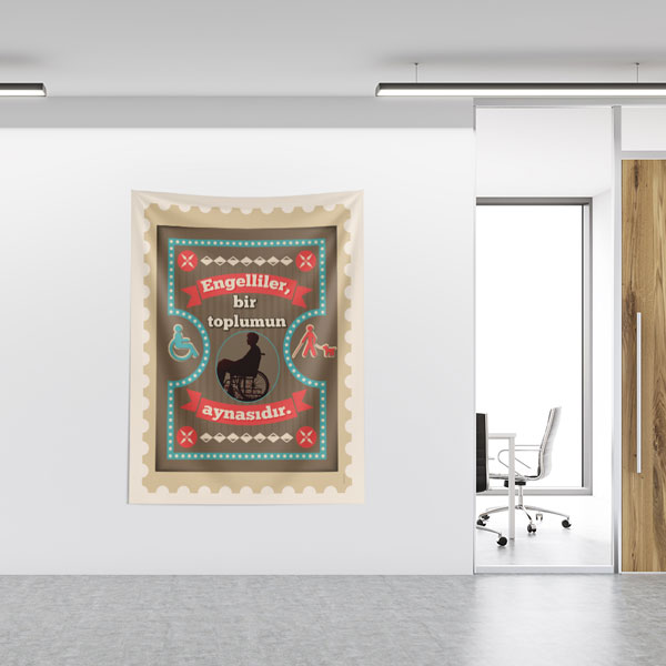 Engelli Farkındalık Duvar Örtüsü 8501