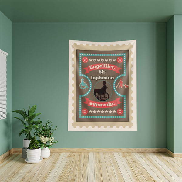 Engelli Farkındalık Duvar Örtüsü 8501