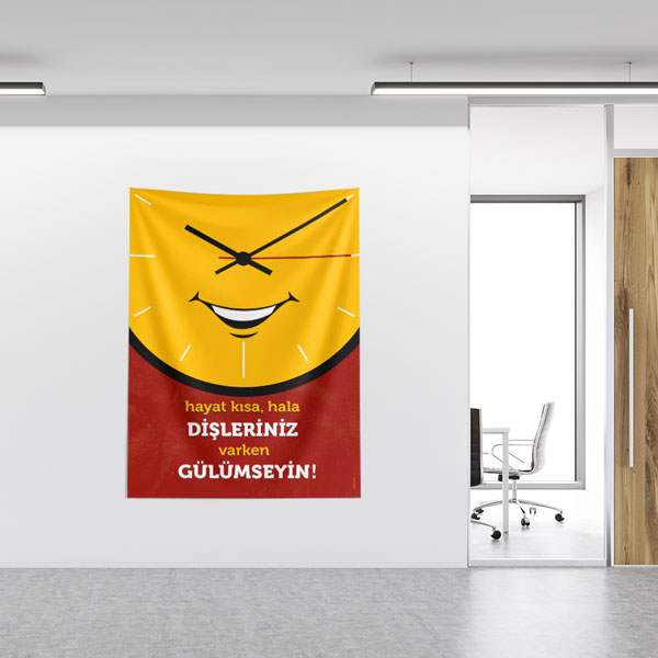 Diş Klinikleri İçin Modern Desenli Duvar Örtüsü Kumaş Baskı 8505