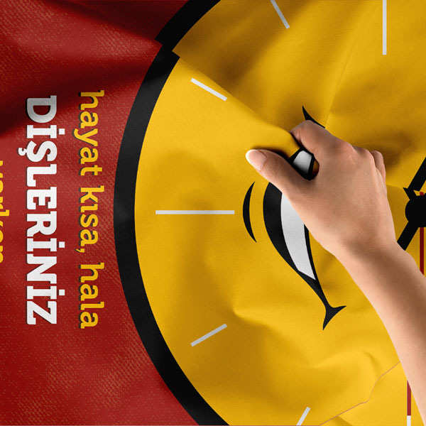 Diş Klinikleri İçin Modern Desenli Duvar Örtüsü Kumaş Baskı 8505