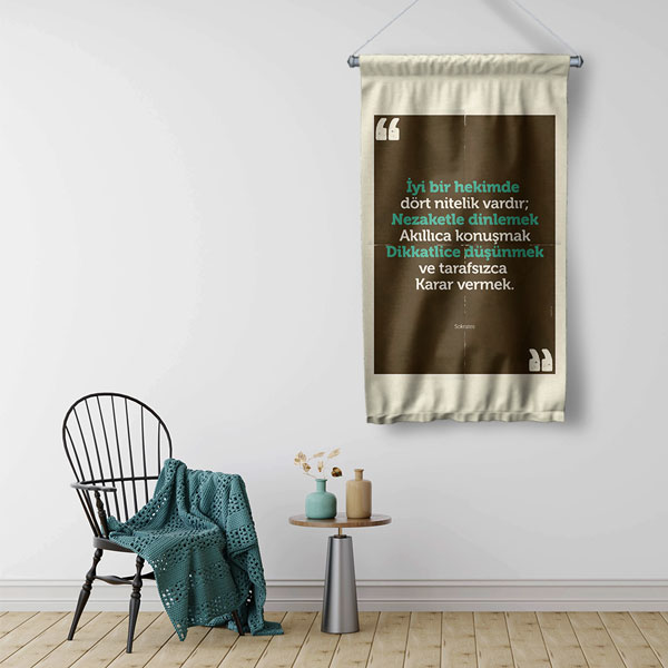 İyi Hekim Nitelikleri Duvar Flaması 8180