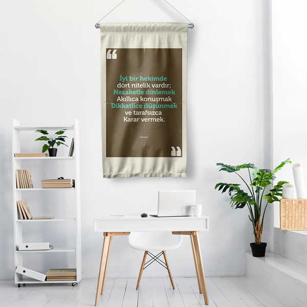 İyi Hekim Nitelikleri Duvar Flaması 8180