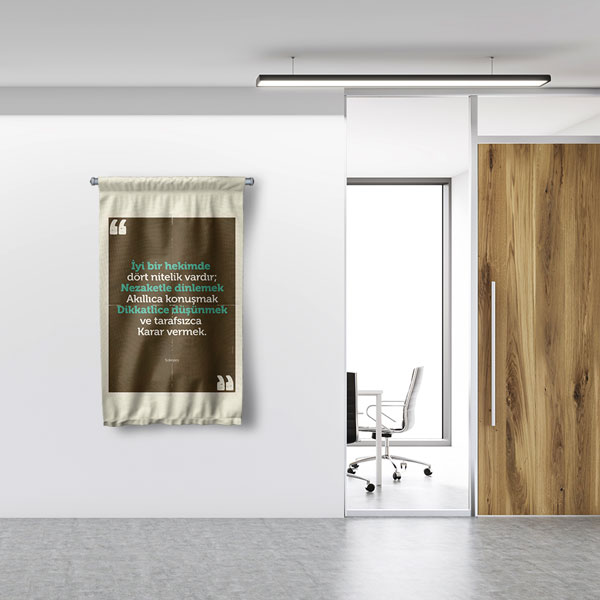 İyi Hekim Nitelikleri Duvar Flaması 8180