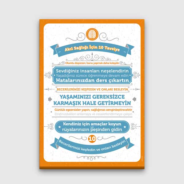 Akıl Sağlığı İçin 10 Tavsiye Kanvas Tablo – 1240