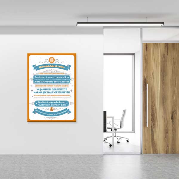 Akıl Sağlığı İçin 10 Tavsiye Kanvas Tablo – 1240