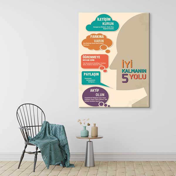 İyi Kalmanın 5 Yolu Poster Tablo – 1246