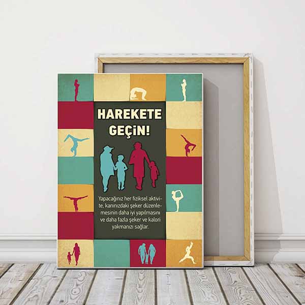 Harekete Geçin Sağlık ve Spor Temalı Duvar Tablosu – 1385