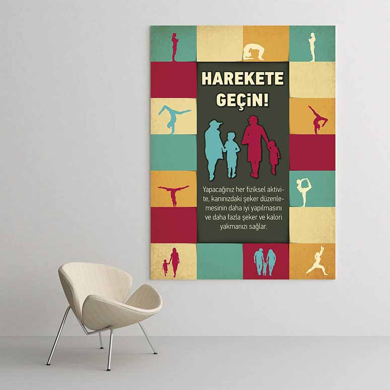 Harekete Geçin Sağlık ve Spor Temalı Duvar Tablosu – 1385
