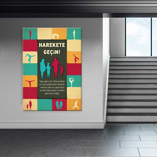Harekete Geçin Sağlık ve Spor Temalı Duvar Tablosu – 1385