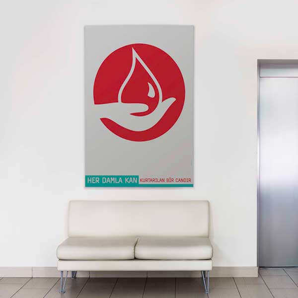 Kan Bağışı Sembolü Duvar Tablosu (Her Damla Can) – 1658