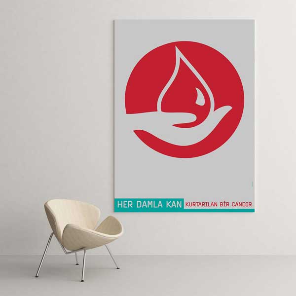 Kan Bağışı Sembolü Duvar Tablosu (Her Damla Can) – 1658