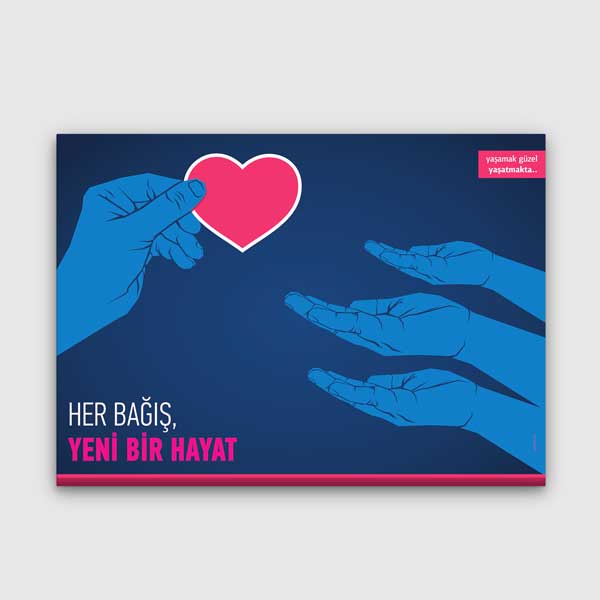 "Her Bağış Yeni Bir Hayat" Organ Bağışı Poster Tablosu – 1671
