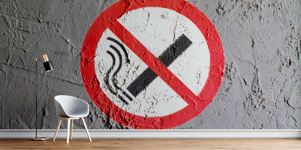 hastane-duvar-dekoru-1909-00 Brütalist Tarzda Sigara Yasaklı Duvar Kağıdı 1909