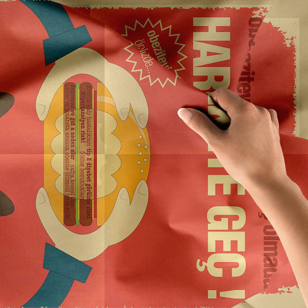 hastane-duvar-dekoru-8496-04 "Obeziteye Karşı Harekete Geç" Duvar Örtüsü 8496