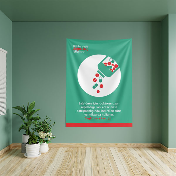 Doğru İlaç Kullanımı Duvar Örtüsü 8513