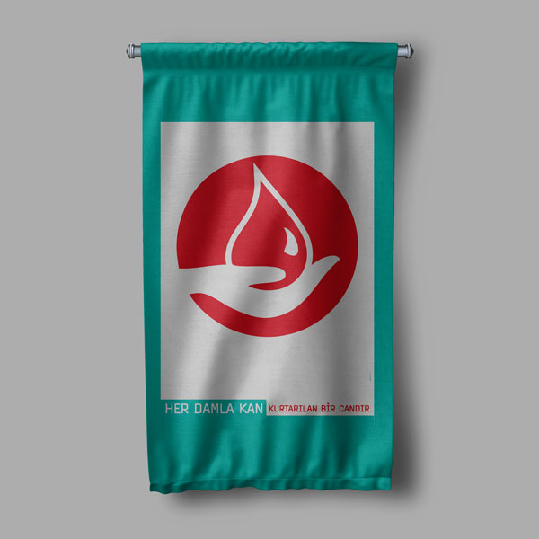 Her Damla Kan Kurtarılan Bir Candır Duvar Flaması 8186