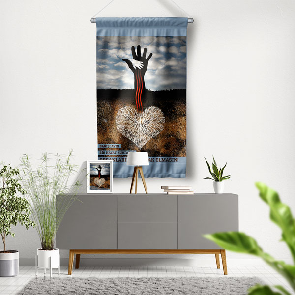 Organ Bağışı Temalı Duvar Flaması 8187