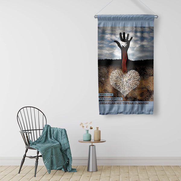 Organ Bağışı Temalı Duvar Flaması 8187