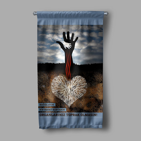 Organ Bağışı Temalı Duvar Flaması 8187