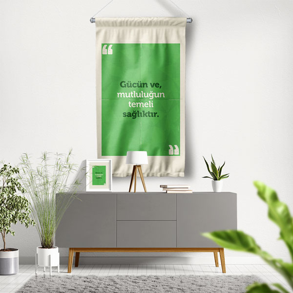 Sağlık Temelli Güç ve Mutluluk Flaması 8179