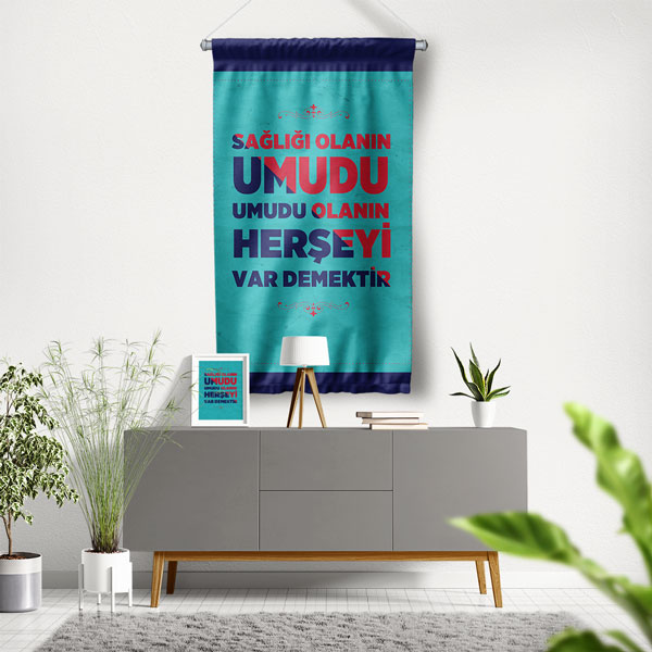 Sağlık Umut Duvar Flaması 8181