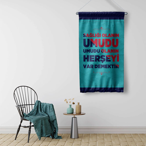 Sağlık Umut Duvar Flaması 8181