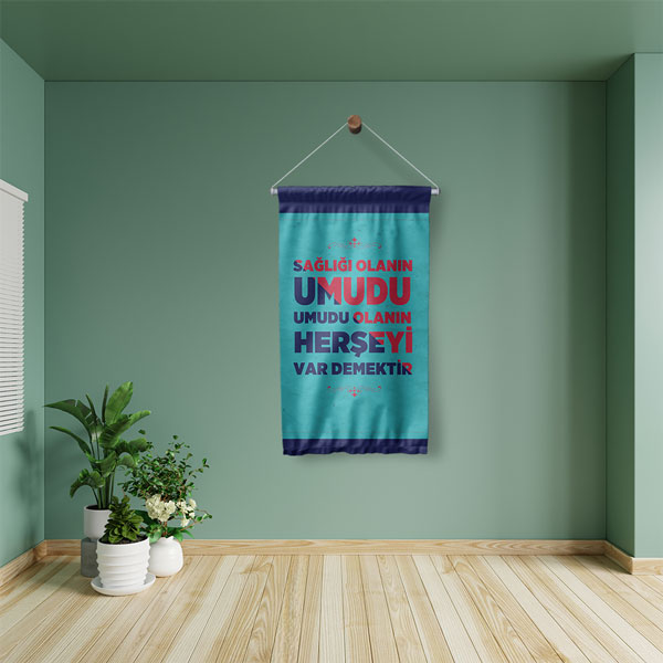 Sağlık Umut Duvar Flaması 8181