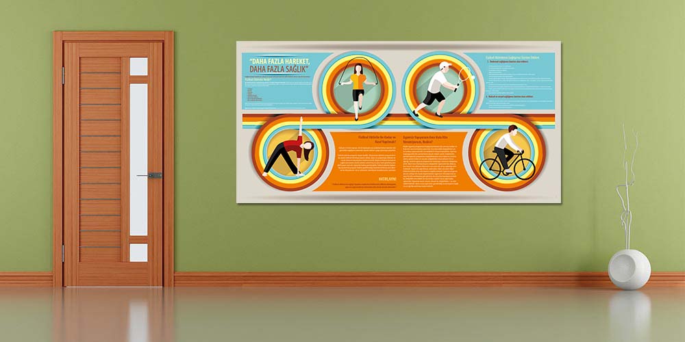Daha Fazla Hareket Daha Fazla Sağlık Posteri 1387