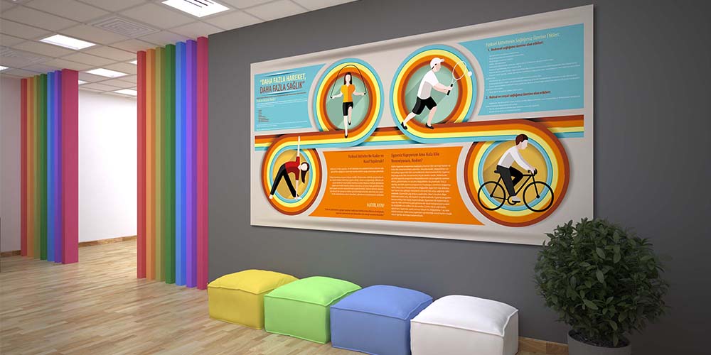 Daha Fazla Hareket Daha Fazla Sağlık Posteri 1387