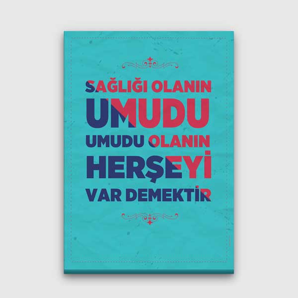 Umut ve Sağlık Temalı Motivasyonel Duvar Tablosu – 1757