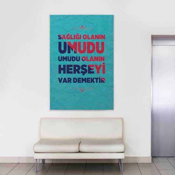 Umut ve Sağlık Temalı Motivasyonel Duvar Tablosu – 1757
