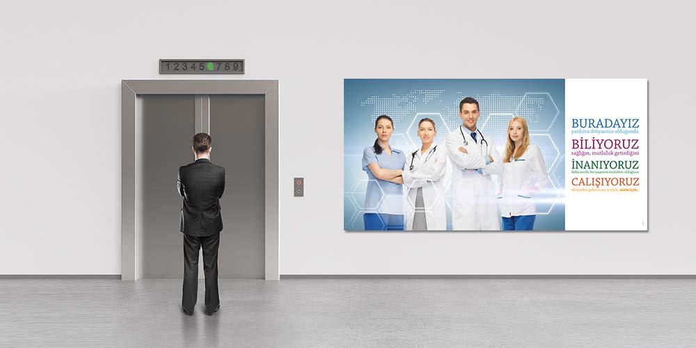 Global Sağlık Ekibi Motivasyon Panosu - Hastane Duvar Dekoru  1832