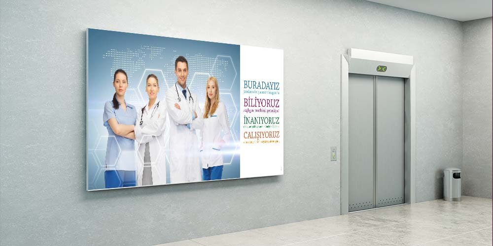 Global Sağlık Ekibi Motivasyon Panosu - Hastane Duvar Dekoru  1832