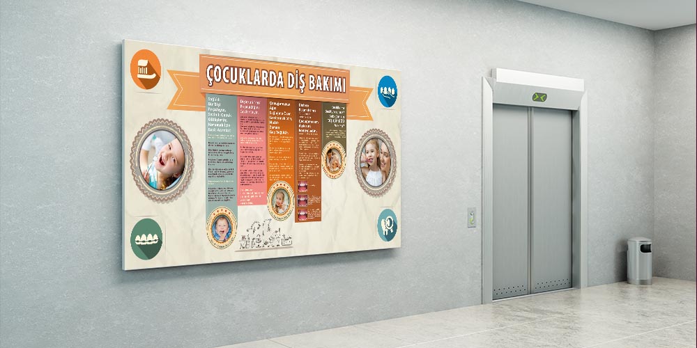 Çocuklarda Diş Bakımı Temalı Büyük Ebatlı Duvar Dekoru – 1194