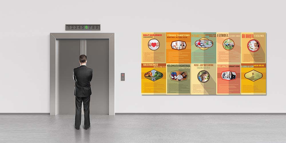 Sağlıklı Yaşam Temalı Hastane Duvar Dekoru  1405