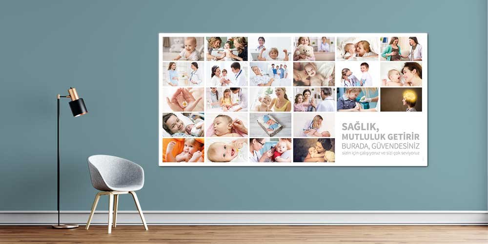 hastane-duvar-kaplamalari-1830-00 Hastane Pozitif Atmosfer Dekoru - Sağlık ve Güven Temalı Poster 1830