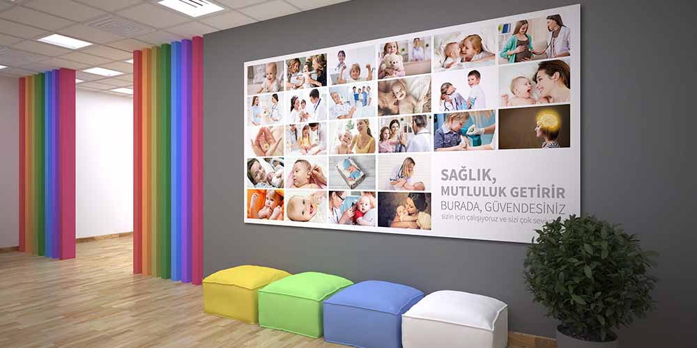 Hastane Pozitif Atmosfer Dekoru - Sağlık ve Güven Temalı Poster  1830
