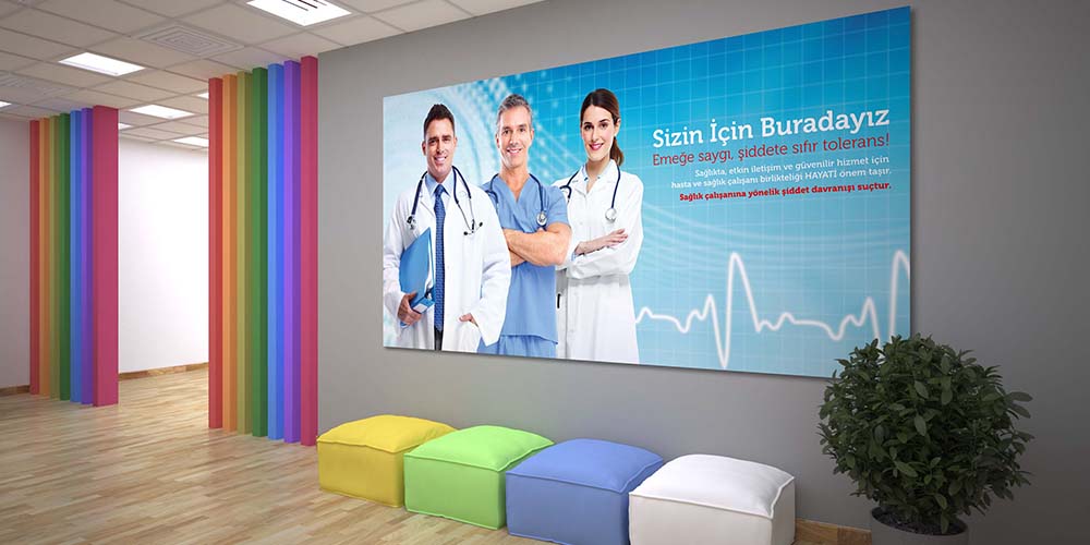 Sağlıkta Şiddete Hayır Büyük Ebat Poster  1833