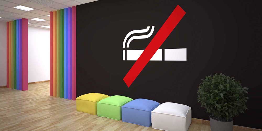 hastane-duvar-kaplamalari-1907-06 Sigara Yasak İşareti İçeren Dekoratif Posteri 1907